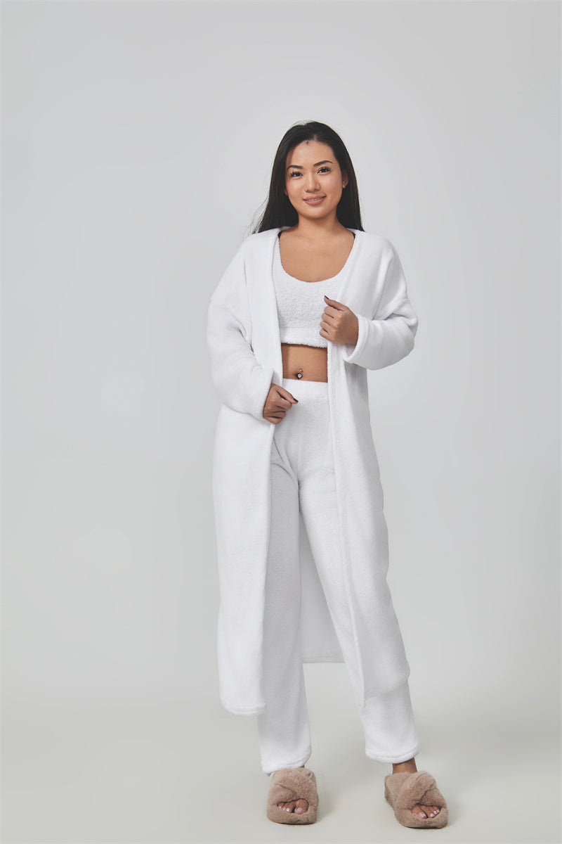 Womenâs Cozy 3-Piece Pajama Lounge Set,