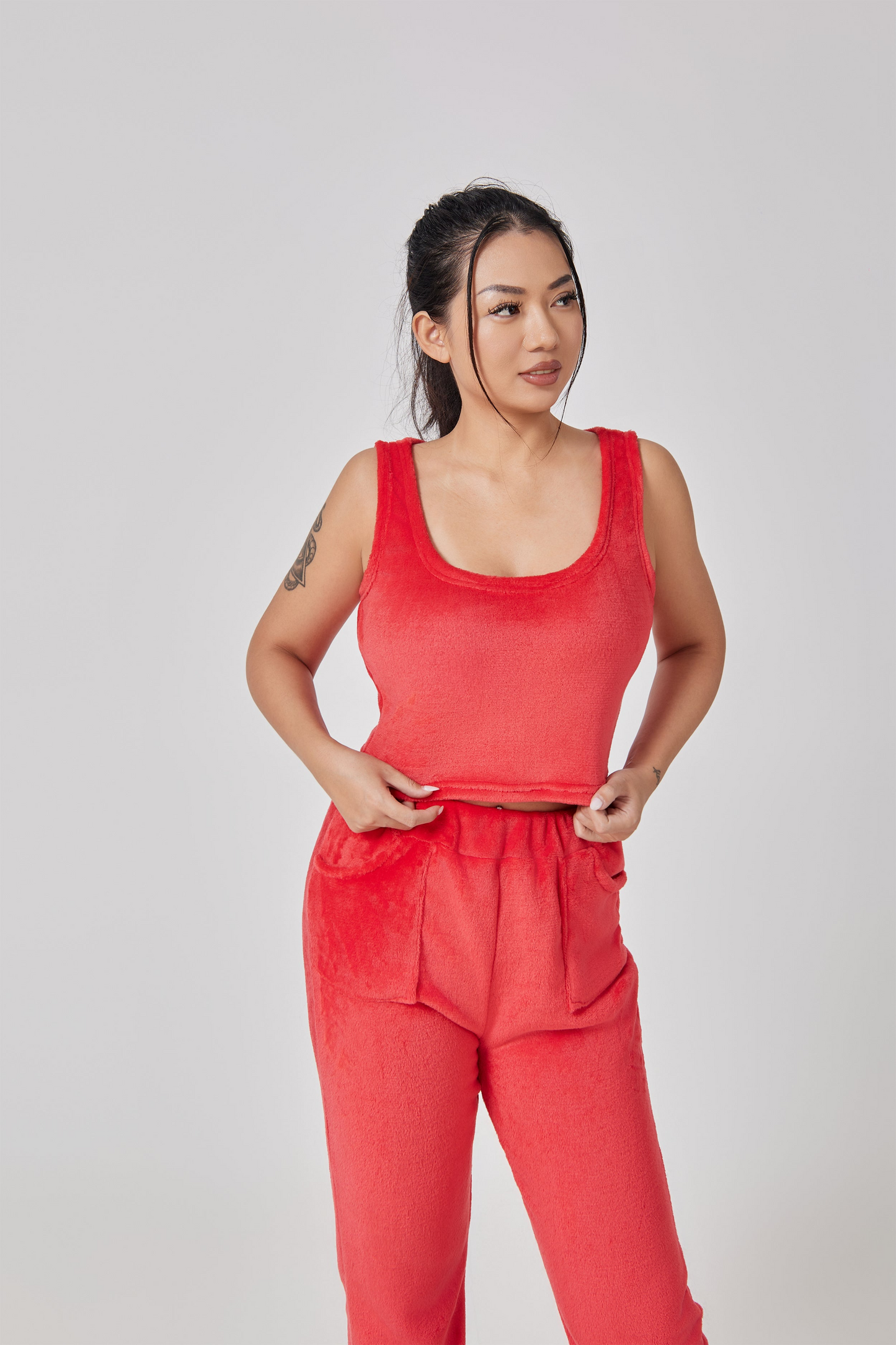 Womenâs Cozy 3-Piece Pajama Lounge Set,