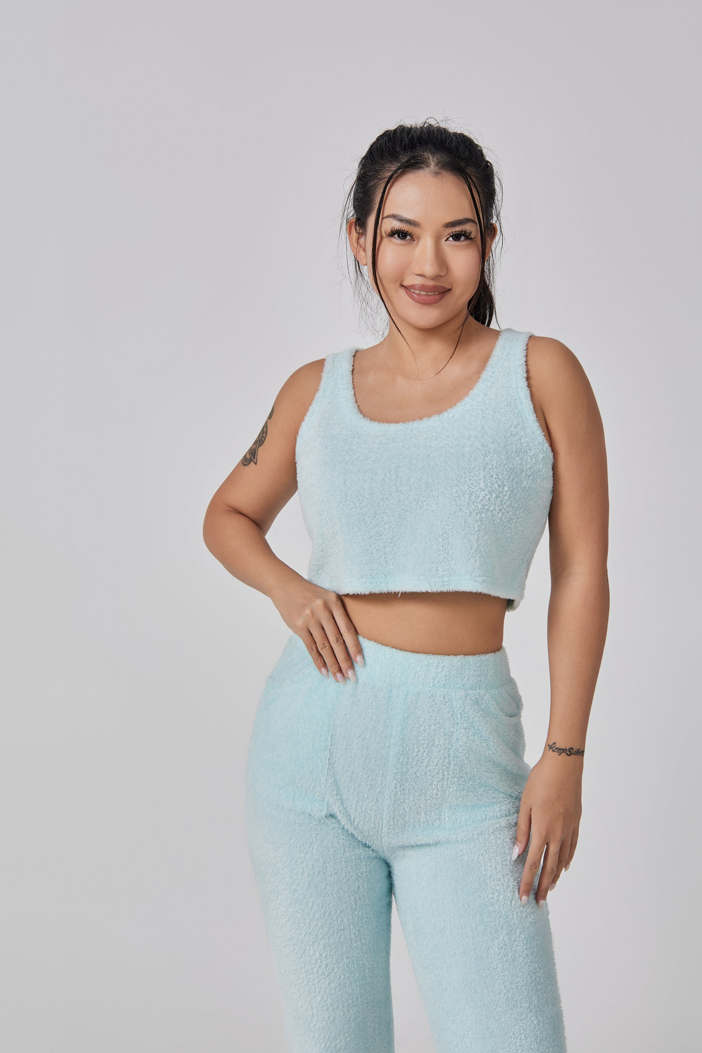 Womenâs Cozy 3-Piece Pajama Lounge Set,