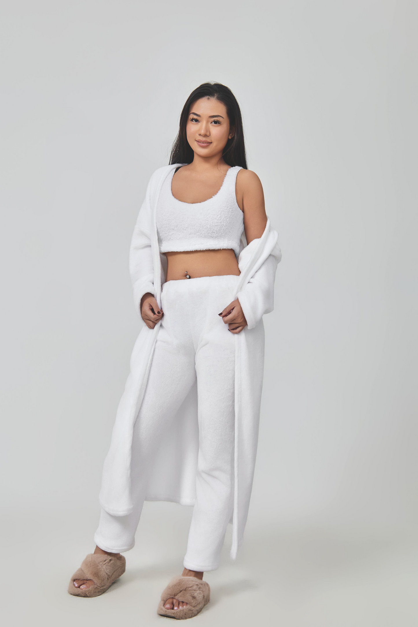Womenâs Cozy 3-Piece Pajama Lounge Set,