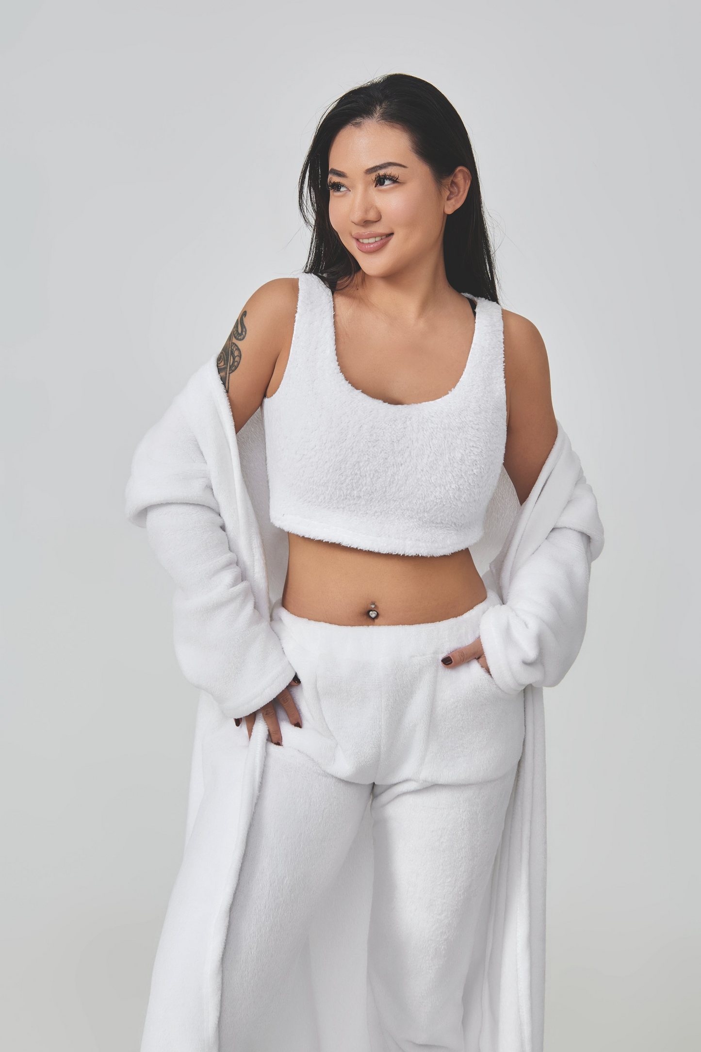 Womenâs Cozy 3-Piece Pajama Lounge Set,