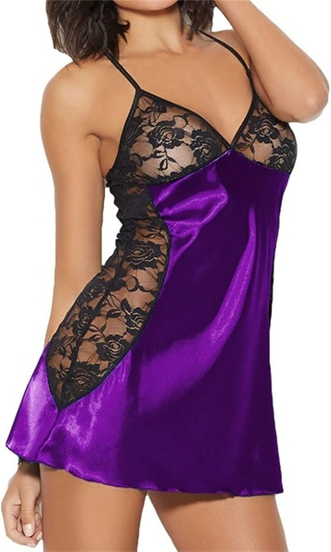 Home Lace Slip Nightdress Backless Pajamas