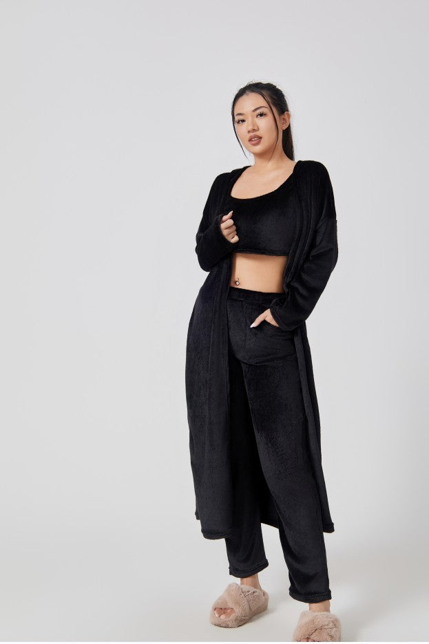 Womenâs Cozy 3-Piece Pajama Lounge Set,