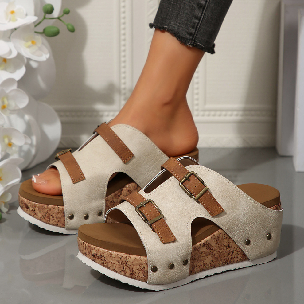 Plus Size Wedge Women's Peep Toe Platform