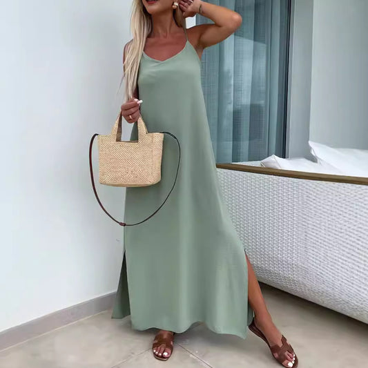 Loose Suspenders Plus Size Holiday Dress