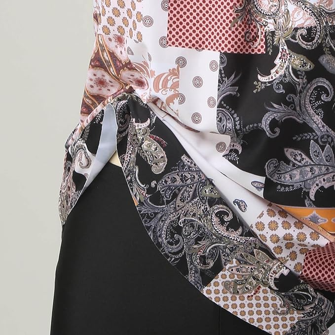 Tangini Print Plus-Size Gathering Swimwear