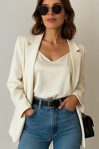 Satin Pure Color All-matching Vest