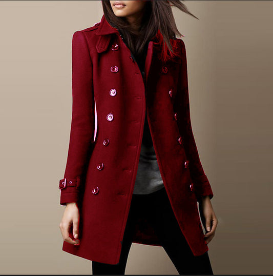 Women’s Timeless Wool Blend Trench Coat